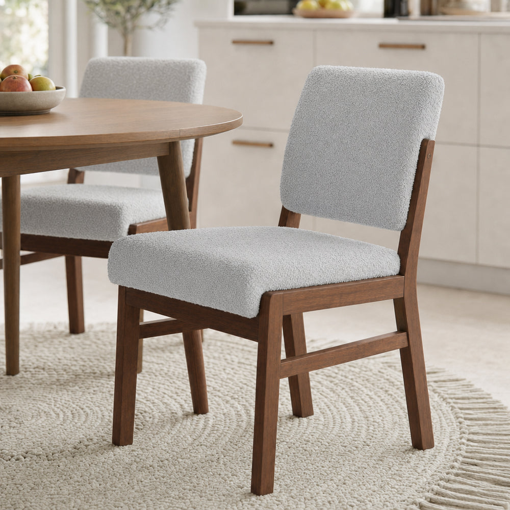 Bernard Modern Boucle Dining Chair Set | MidinMod