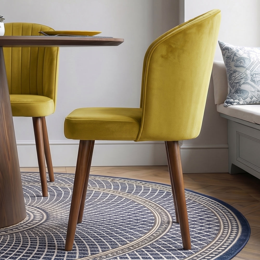 Calvin Dining Chair Set Of 2 - Gold Velvet