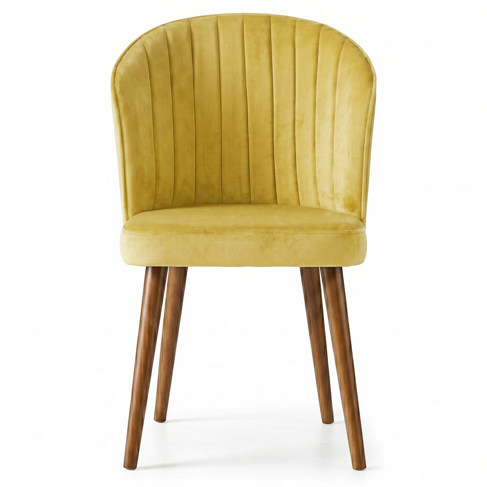 Calvin Dining Chair Set Of 2 - Gold Velvet