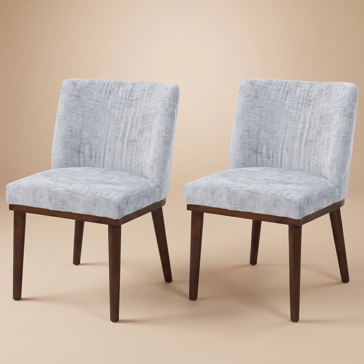 Dalby Mid-Century Modern Grey Fabric Dining Chair Set | MidinMod