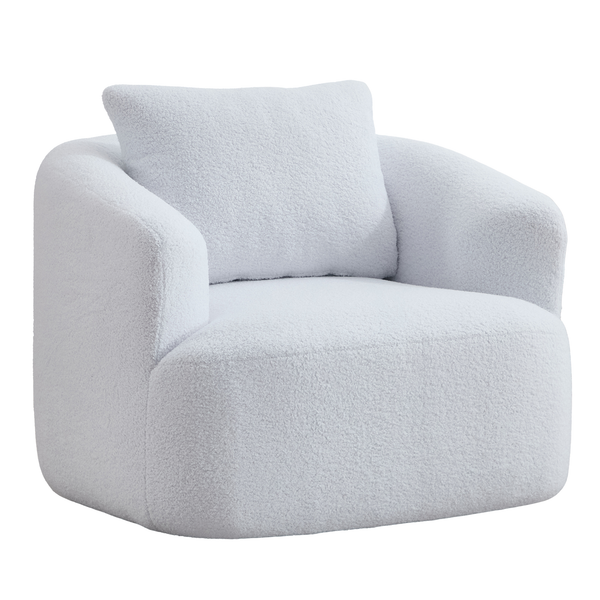 Desna 360° Swivel Round Upholstered Comfy Chair With One Soft