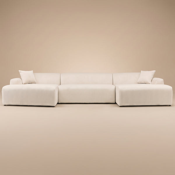 Dexter U-Shape Corner Sofa – Soft Corduroy Upholstery | MidinMod