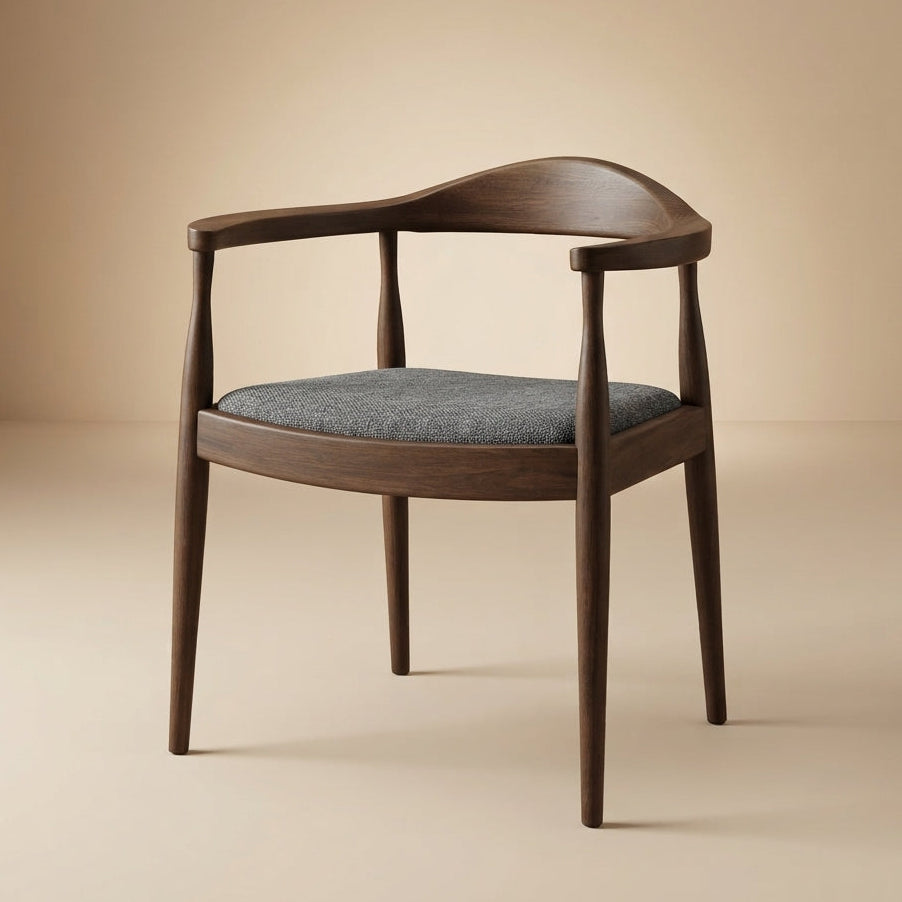 Freya Scandinavian-Style Grey Fabric Upholstered Dining Chair | MidinMod
