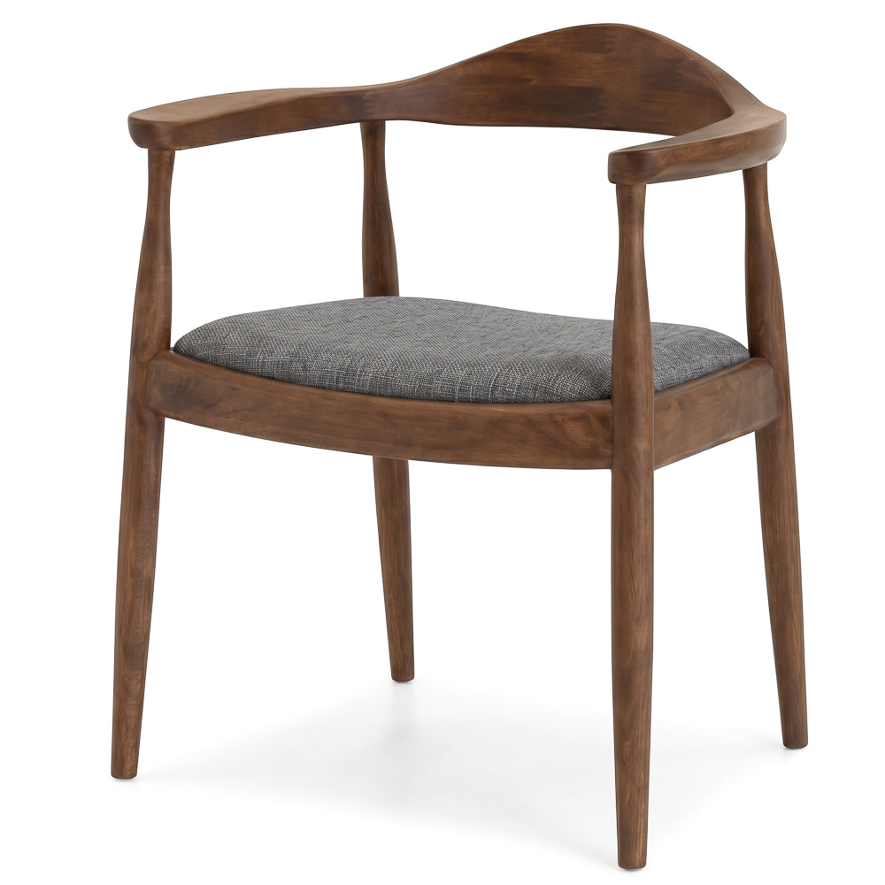 Freya Scandinavian-Style Grey Fabric Upholstered Dining Chair | MidinMod