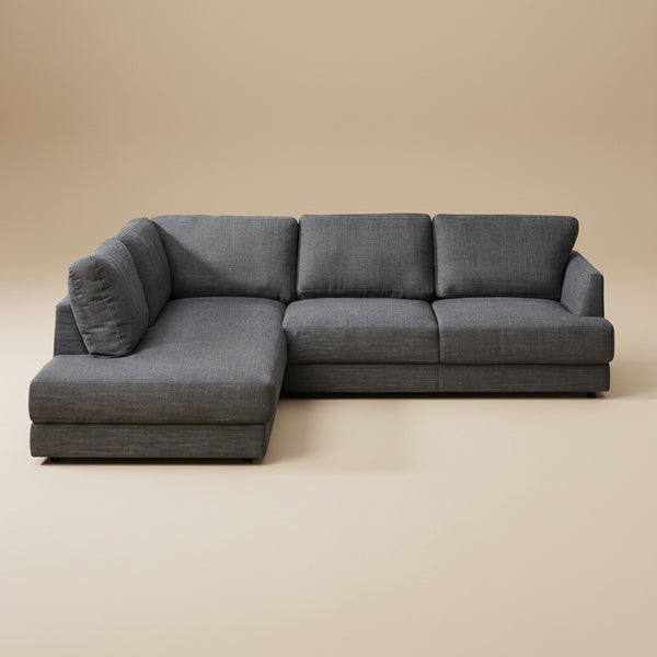 Glendale Grey Fabric L-Shaped Sectional Sofa & Chaise | MidinMod
