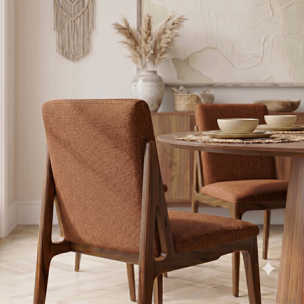 Griffin Orange Fabric Upholstered Dining Chair | MidinMod