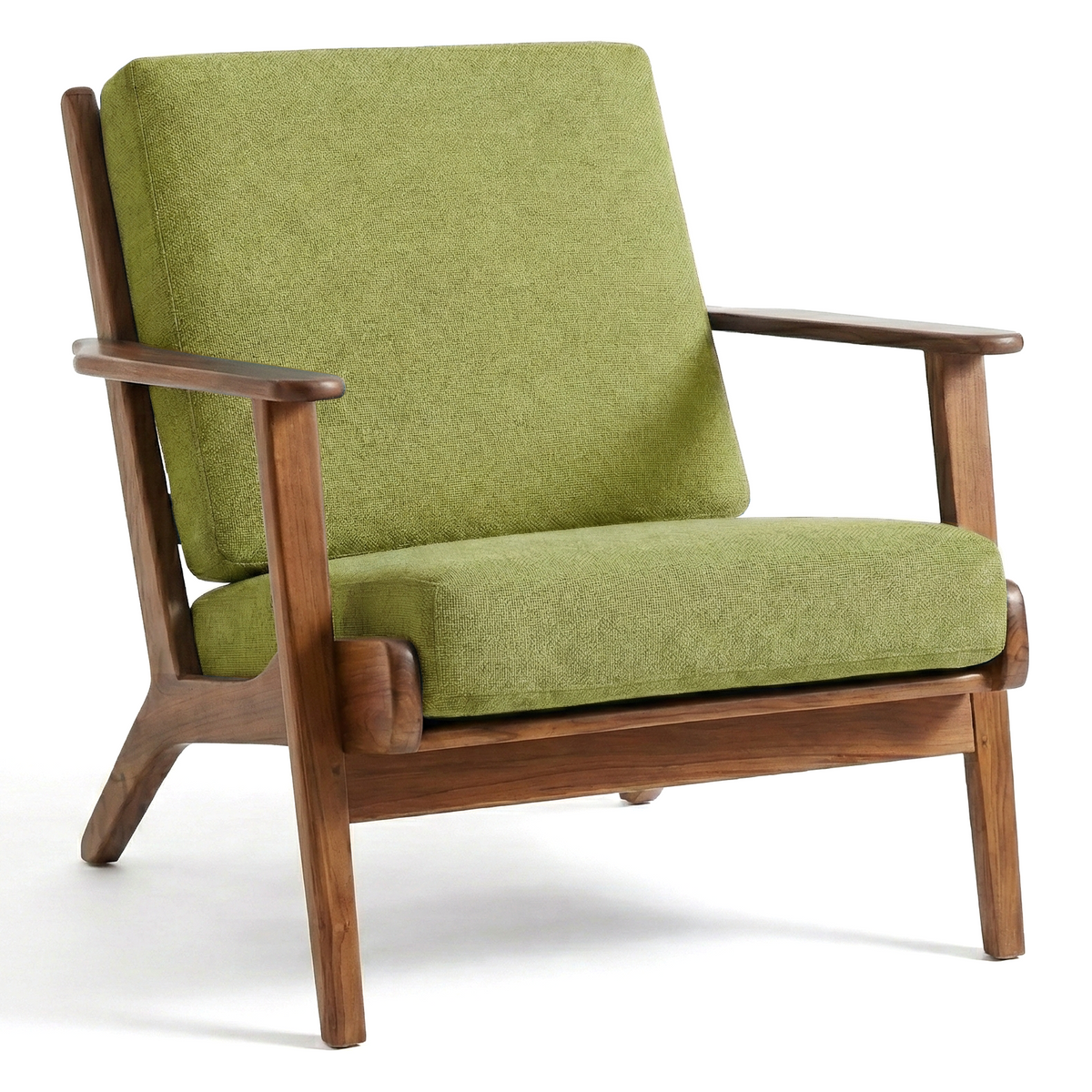 Kyle Modern Pistachio Green Fabric Lounge Chair | MidinMod