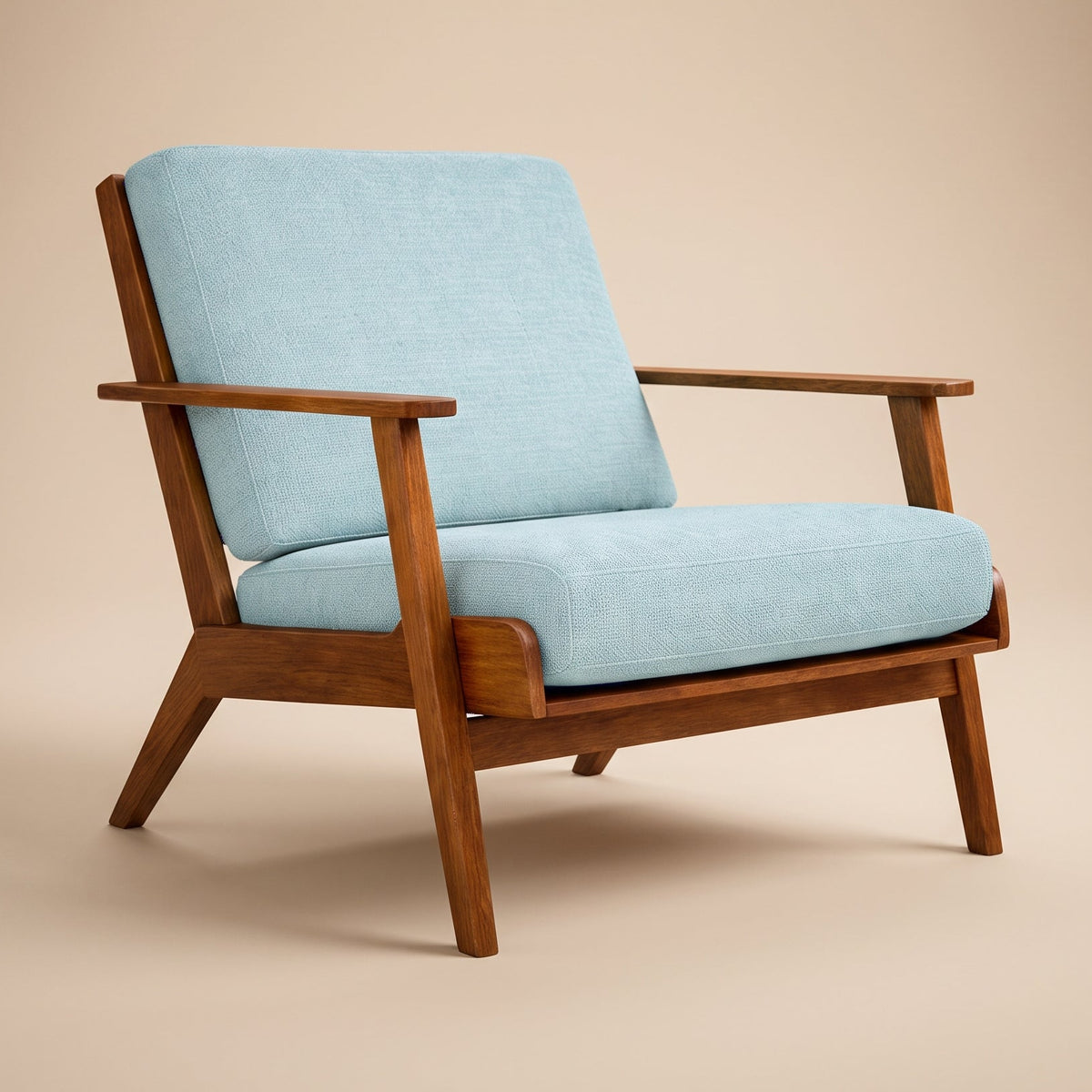 Kyle Modern Sky Blue Fabric Upholstered Lounge Chair | MidinMod