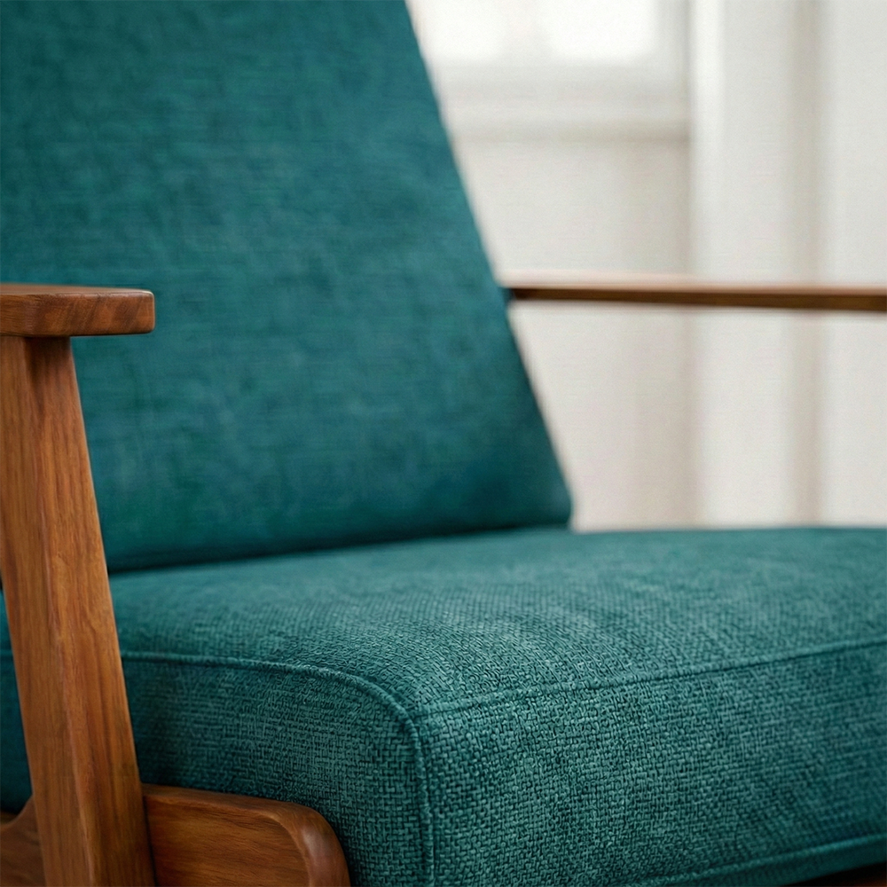 Kyle Modern Teal Fabric Upholstered Lounge Chair | MidinMod