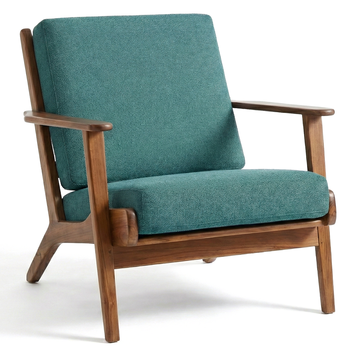 Kyle Modern Teal Fabric Upholstered Lounge Chair | MidinMod