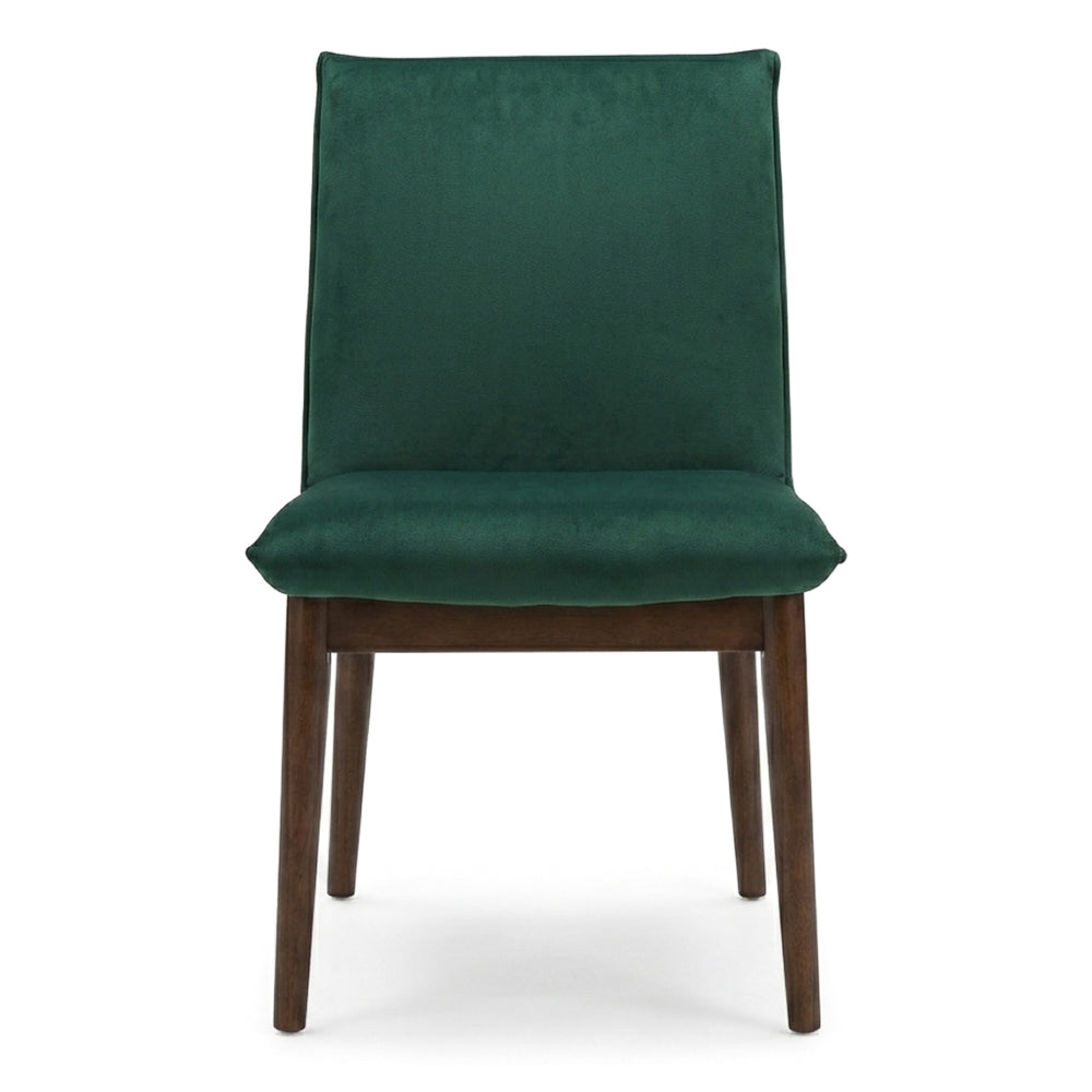 Moss Dark Green Velvet Dining Chairs | Mid-Century Side Chairs | MidinMod