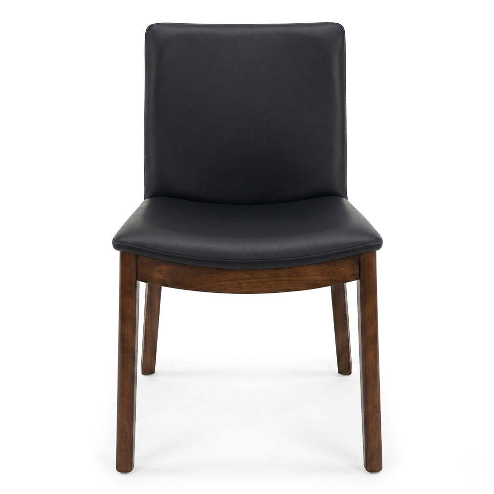 Virginia Mid-Century Modern Scandinavian Dining Chair with Vegan Leather Upholstery | MidinMod
