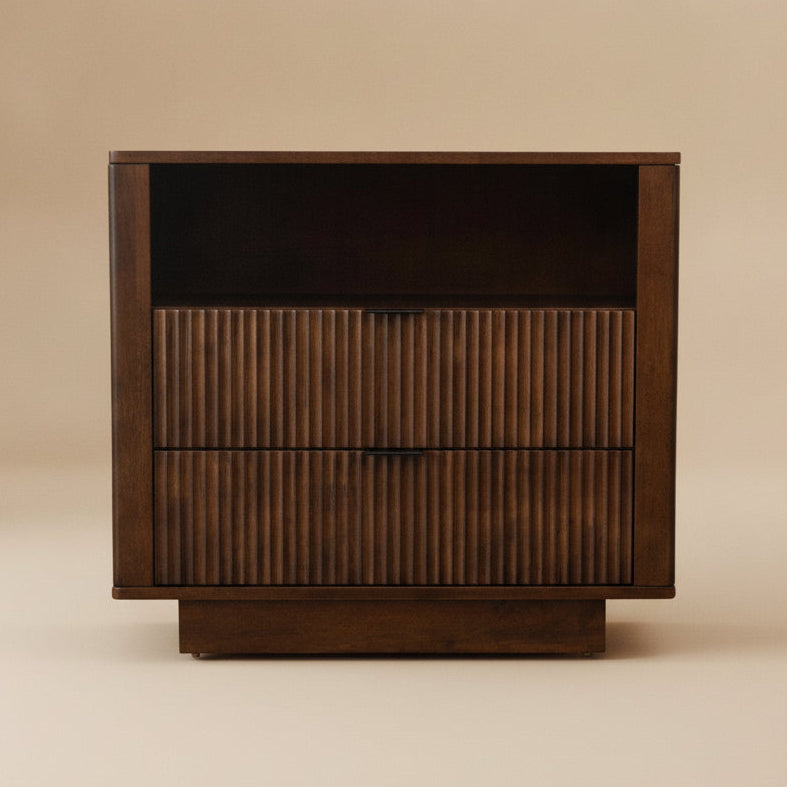 Webster 2 Drawers Nightstand Walnut - MidinMod