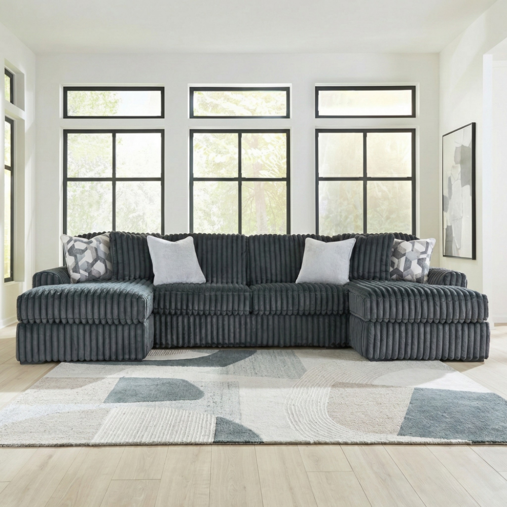 Midnight-Madness 3-Piece Double Chaise Sectional