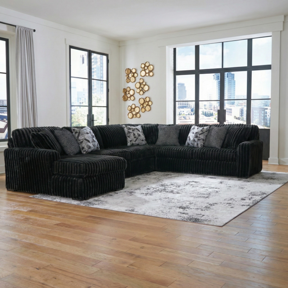 Midnight-Madness 4-Piece Sectional with Left Chaise