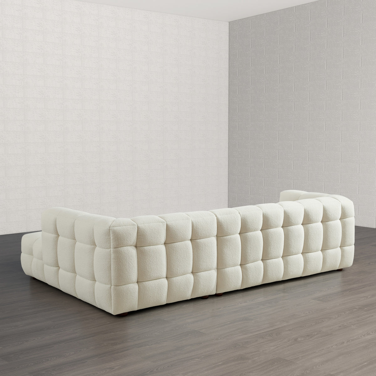 Mirage Sectional Right Cream Boucle Sofa