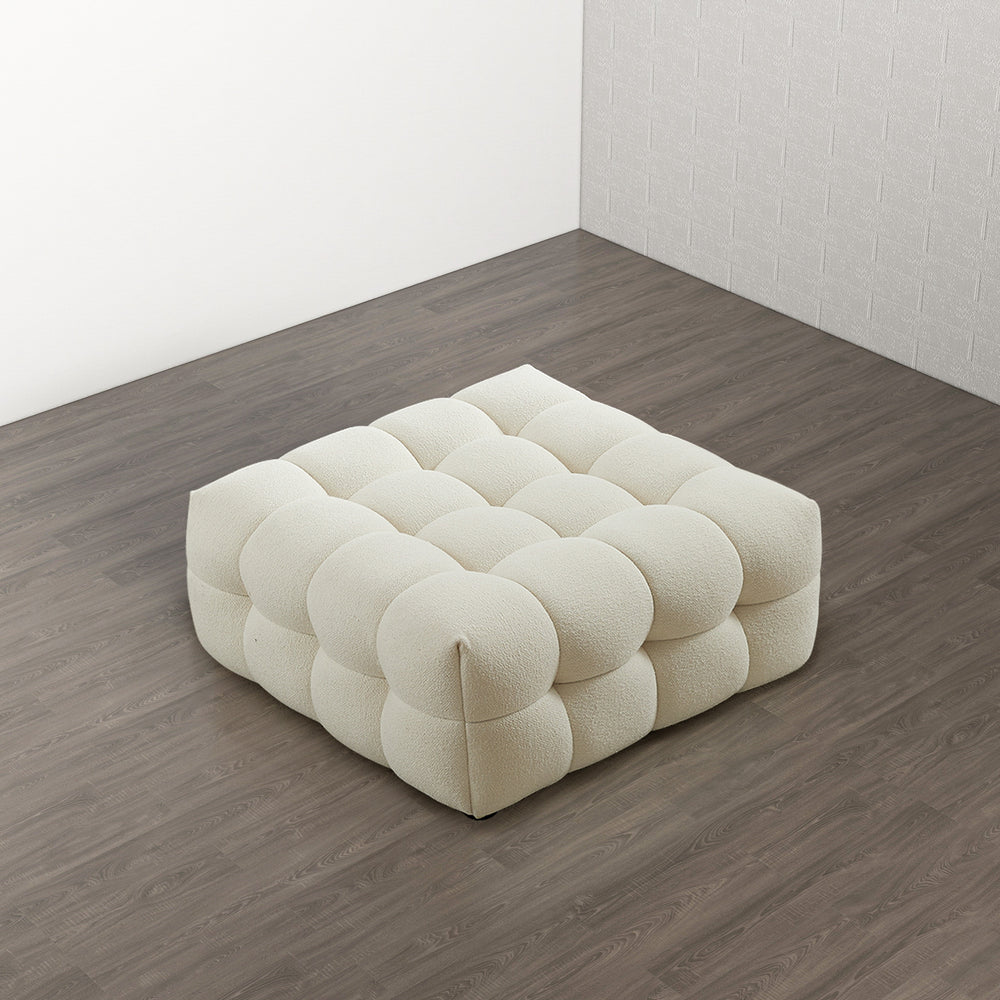 Mirage Ottoman (Cream Boucle) | Mid in Mod