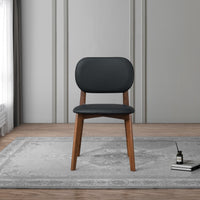 Kinsey Black Leather Dining Chair