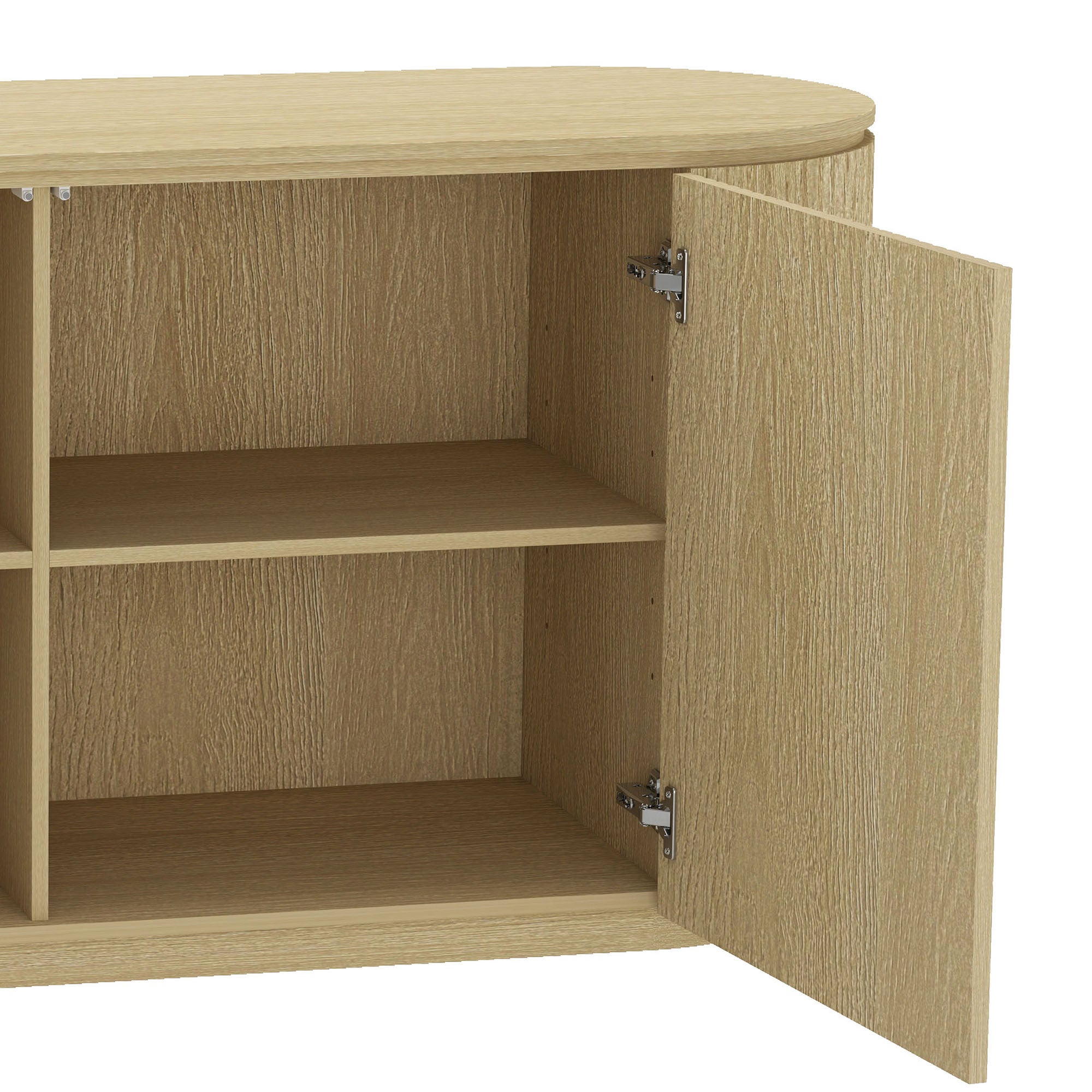 Olivia 60" Natural Oak Sideboard | Modern Wood Buffet & Storage Cabinet | MidinMod