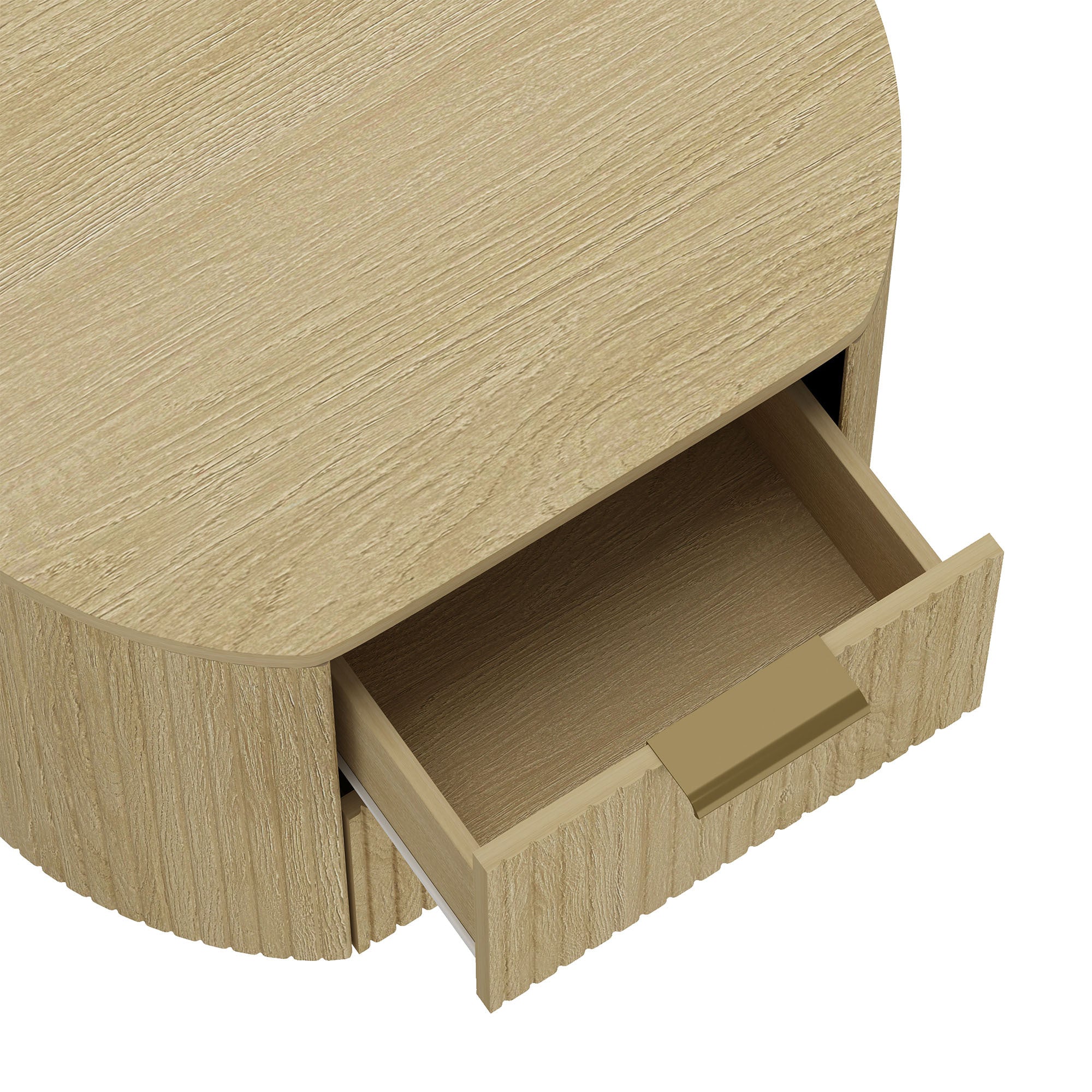 Olivia Natural Oak Nightstand | Modern Solid Wood Bedside Table | MidinMod