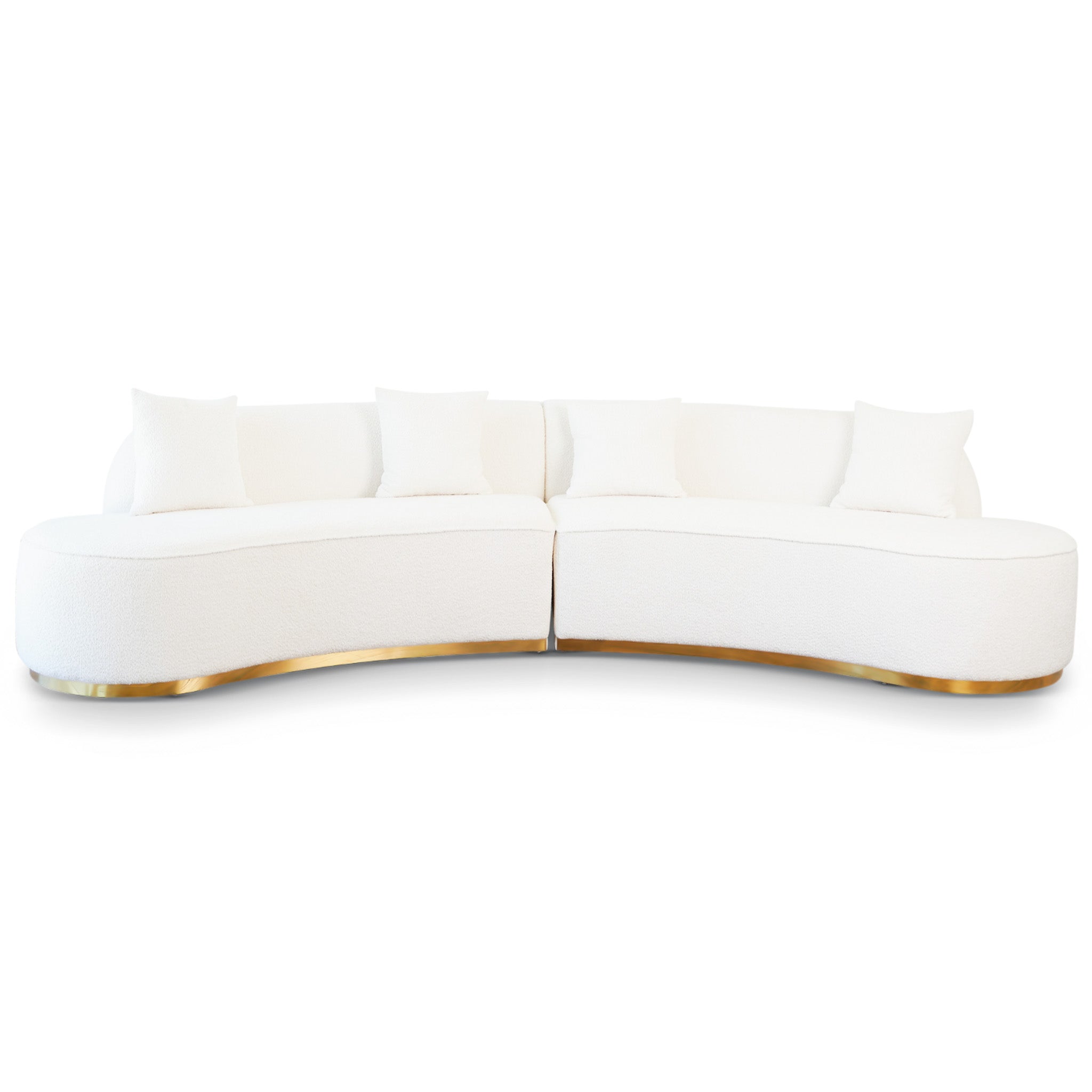 Otto Ivory Boucle Curvy Sofa - MidinMod