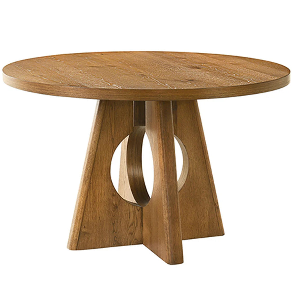 Ozark Walnut Round Dining Table | Organic Modern Pedestal Dining Table | MidinMod