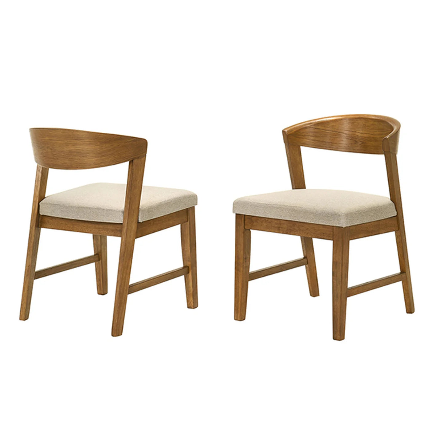 Ozark Walnut Side Chair (Set of 2) | Organic Modern Fabric Dining Chairs | MidinMod