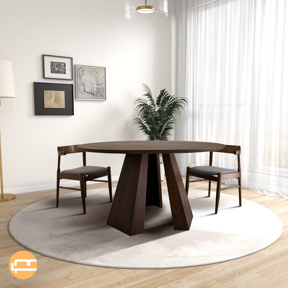 Parker Round Walnut Dining Table - MidinMod