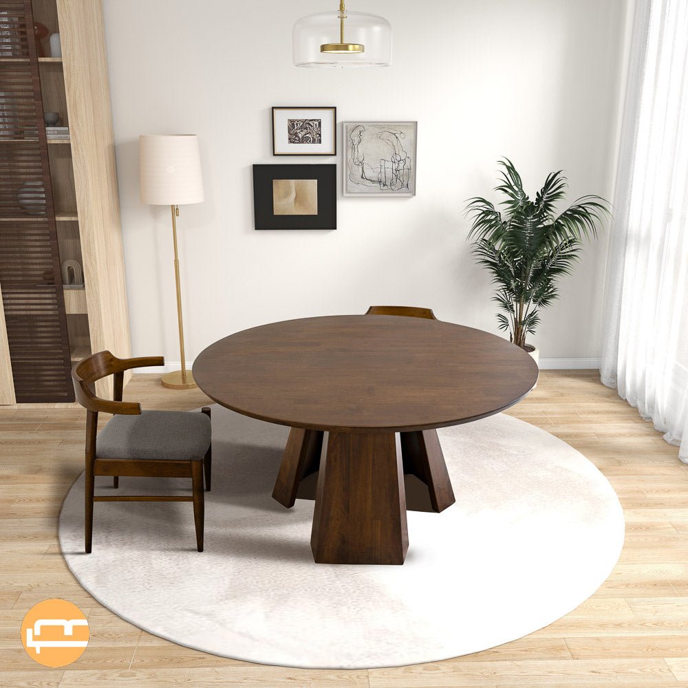 Parker Round Walnut Dining Table - MidinMod