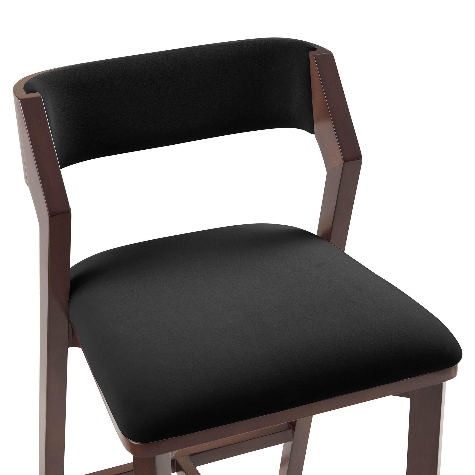 Patricia Velvet Counter Stool with Backrest - Black | MidinMod