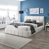 Pearce White Boucle Queen Bed