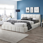 Pearce White Boucle King Bed