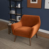 Penny Lounge Chair (Orange Velvet)