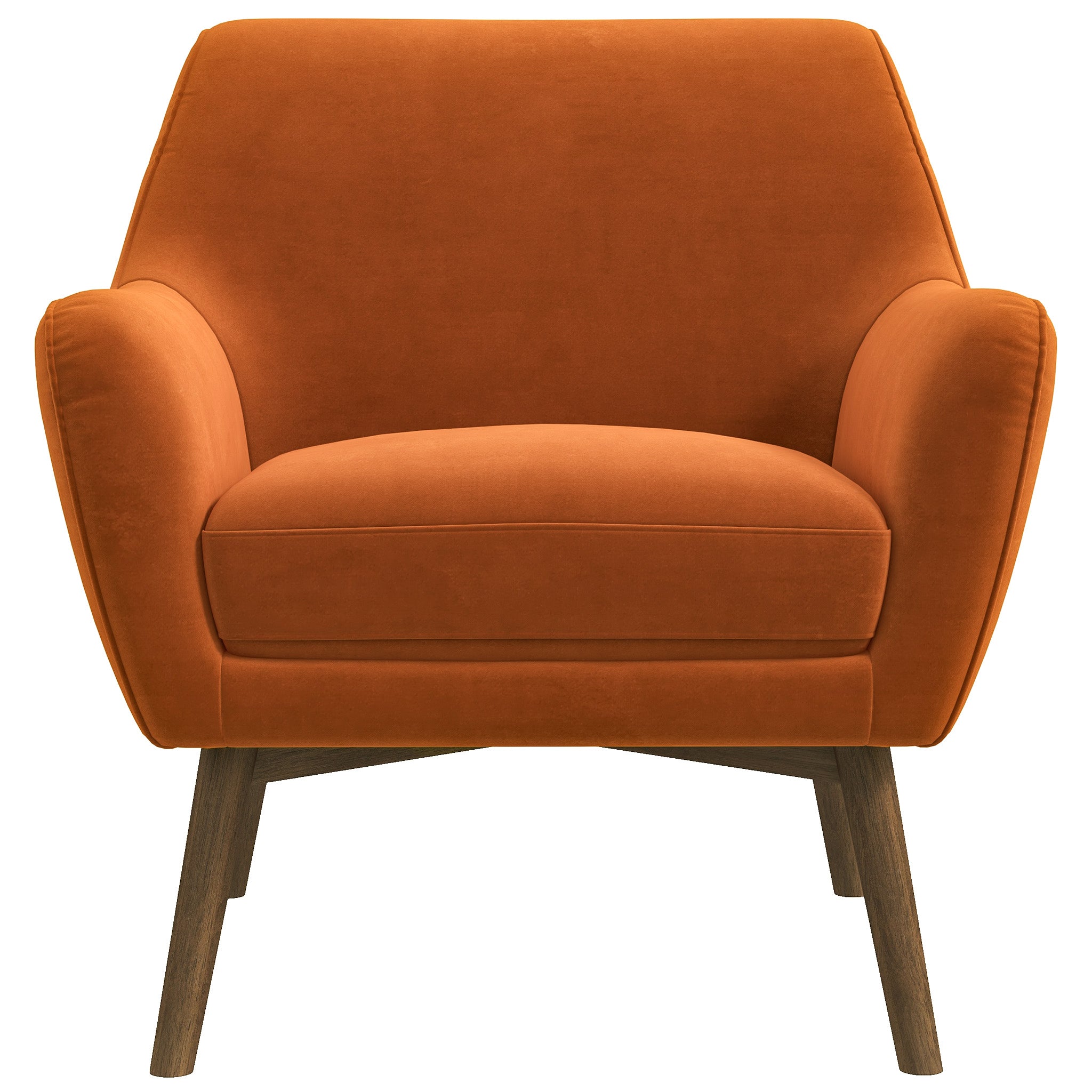 Penny Orange Velvet Lounge Chair - MidinMod