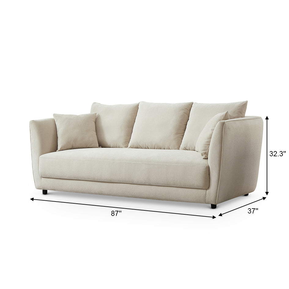 Pula Cream Linen Sofa