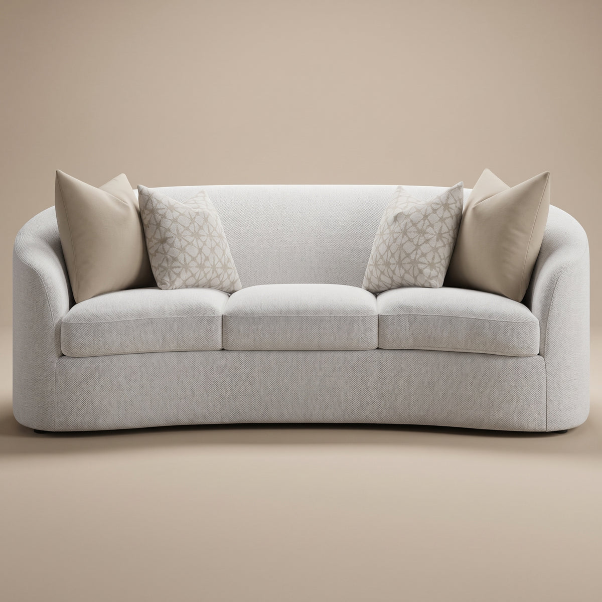 Rainn 3-piece Boucle Upholstered Sloped Arm Sofa Set in Latte