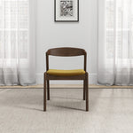 Reggie Dark Yellow Velvet Dining Chair
