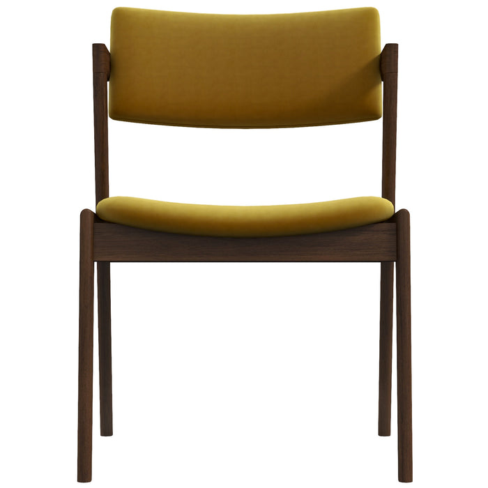 Ricco Dining Chair (Dark Yellow Velvet)