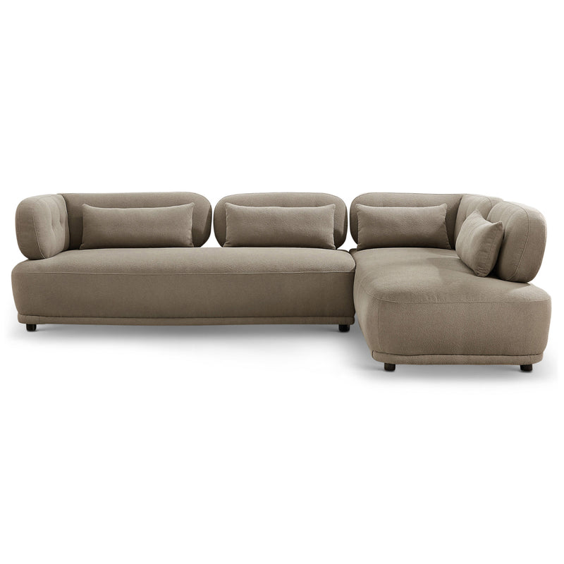 Richmond Right Facing Chaise Sectional Sofa (Mocha Boucle)
