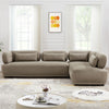 Richmond Right Facing Chaise Sectional Sofa (Mocha Boucle) - MidinMod Houston Tx Mid Century Furniture Store - Sectional Sofas 1