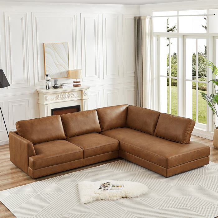Glendale Sectional Right (Cognac Leather)