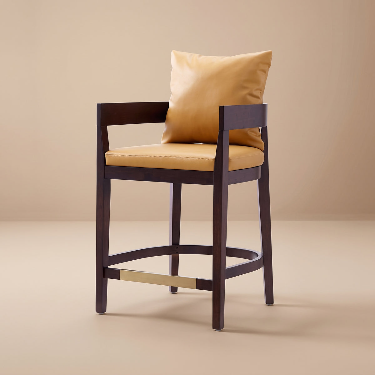 Ritz Camel Vegan Leather Counter Stool
