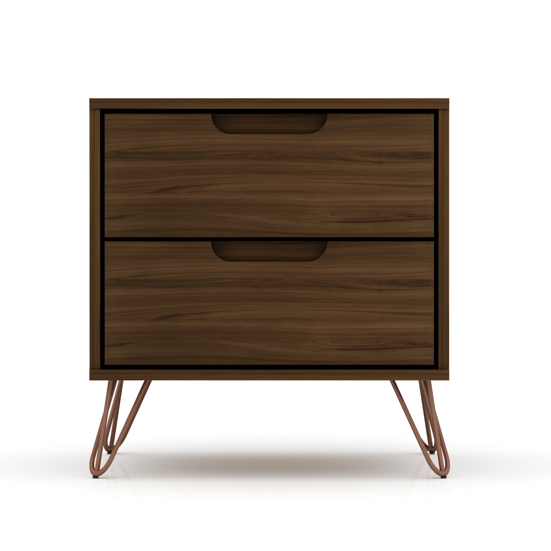 Rockefeller 2.0 Chestnut Brown Nightstand | Modern Bedside Storage | MidinMod