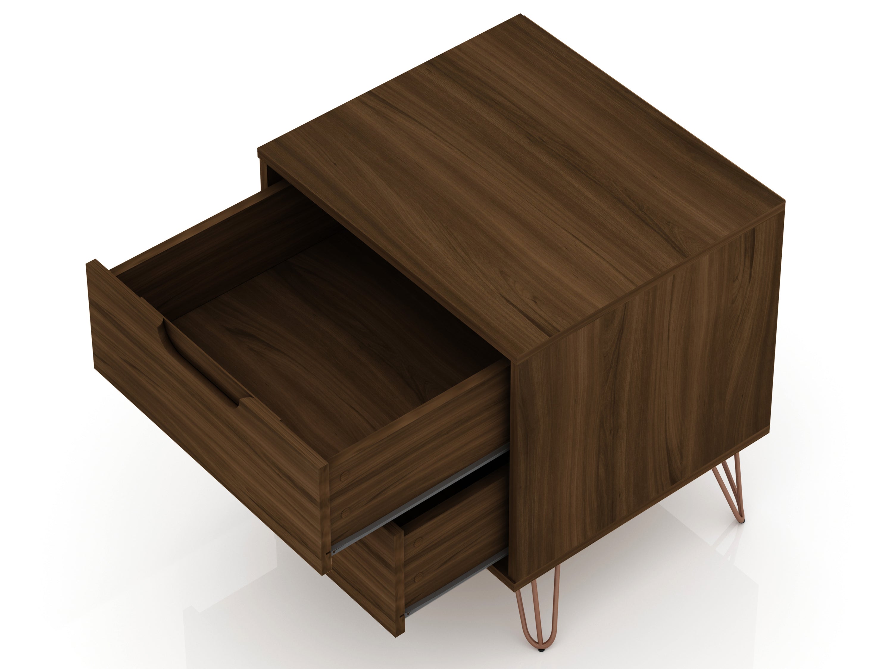 Rockefeller 2.0 Chestnut Brown Nightstand | Modern Bedside Storage | MidinMod