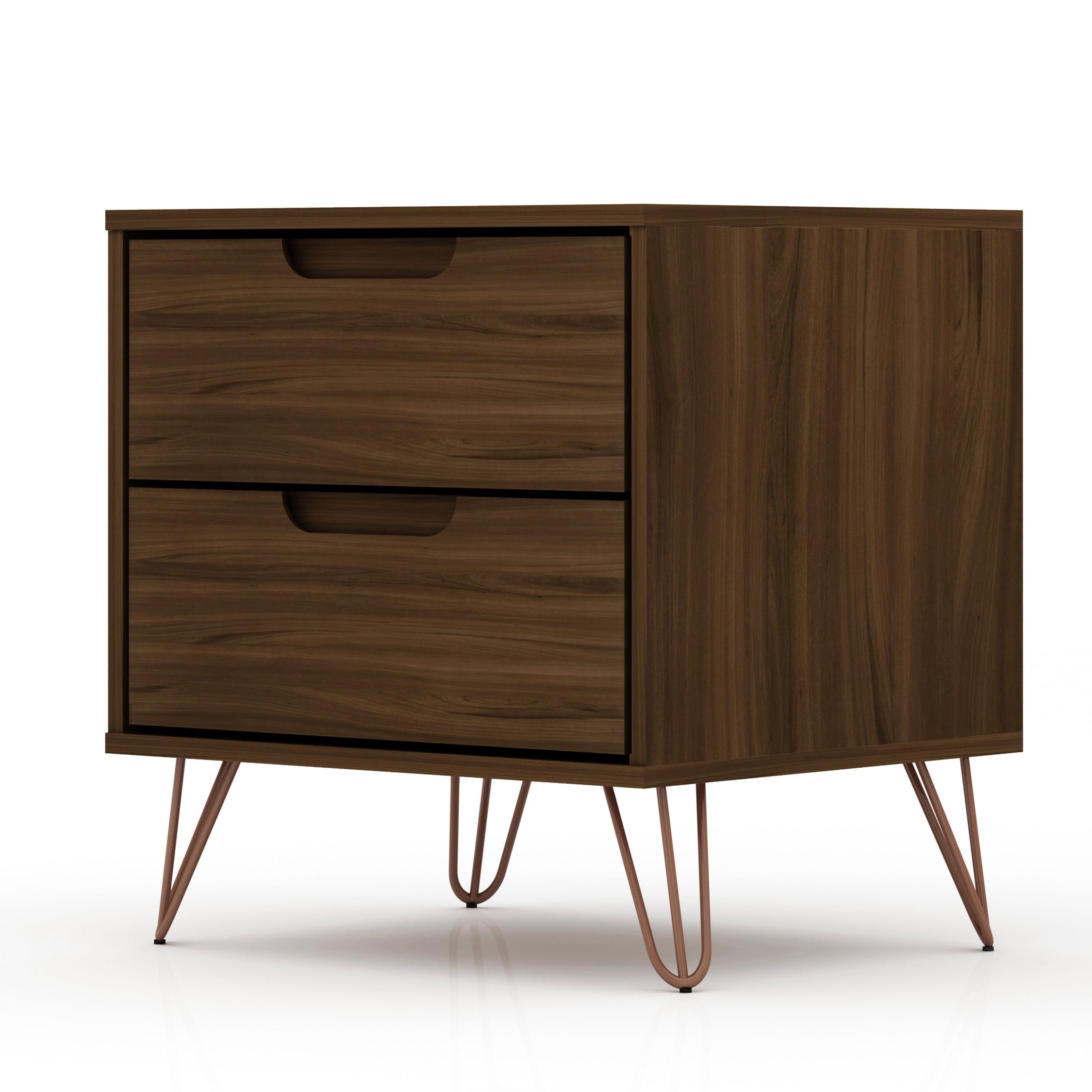 Rockefeller 2.0 Chestnut Brown Nightstand | Modern Bedside Storage | MidinMod
