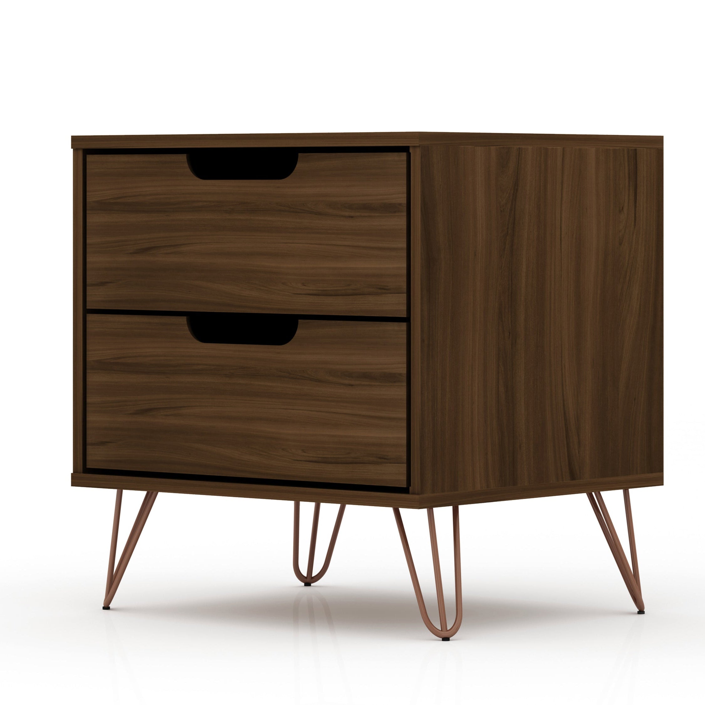 Rockefeller 2.0 Chestnut Brown Nightstand | Modern Bedside Storage | MidinMod