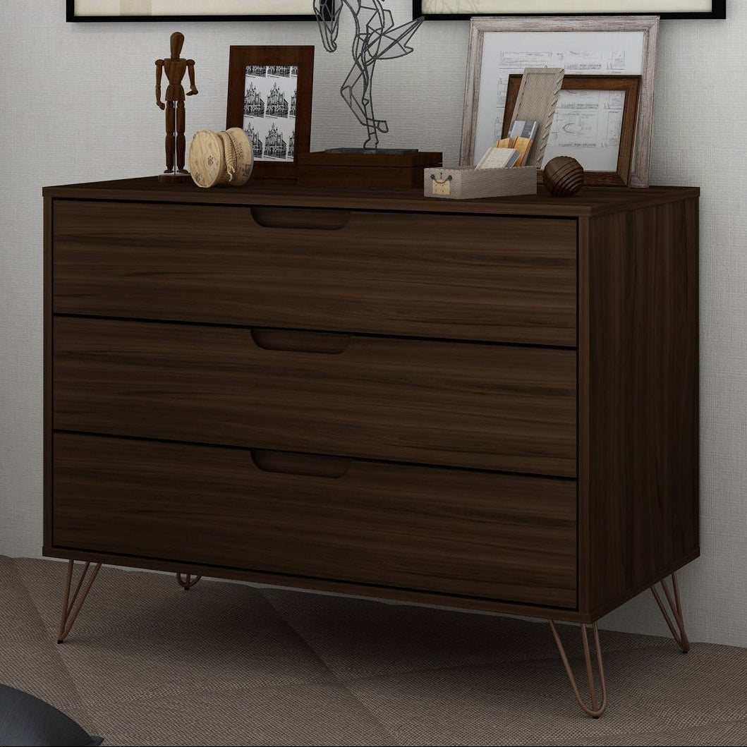 Rockefeller Chestnut Brown Dresser | Modern Wood Bedroom Chest & Storage Solution | MidinMod