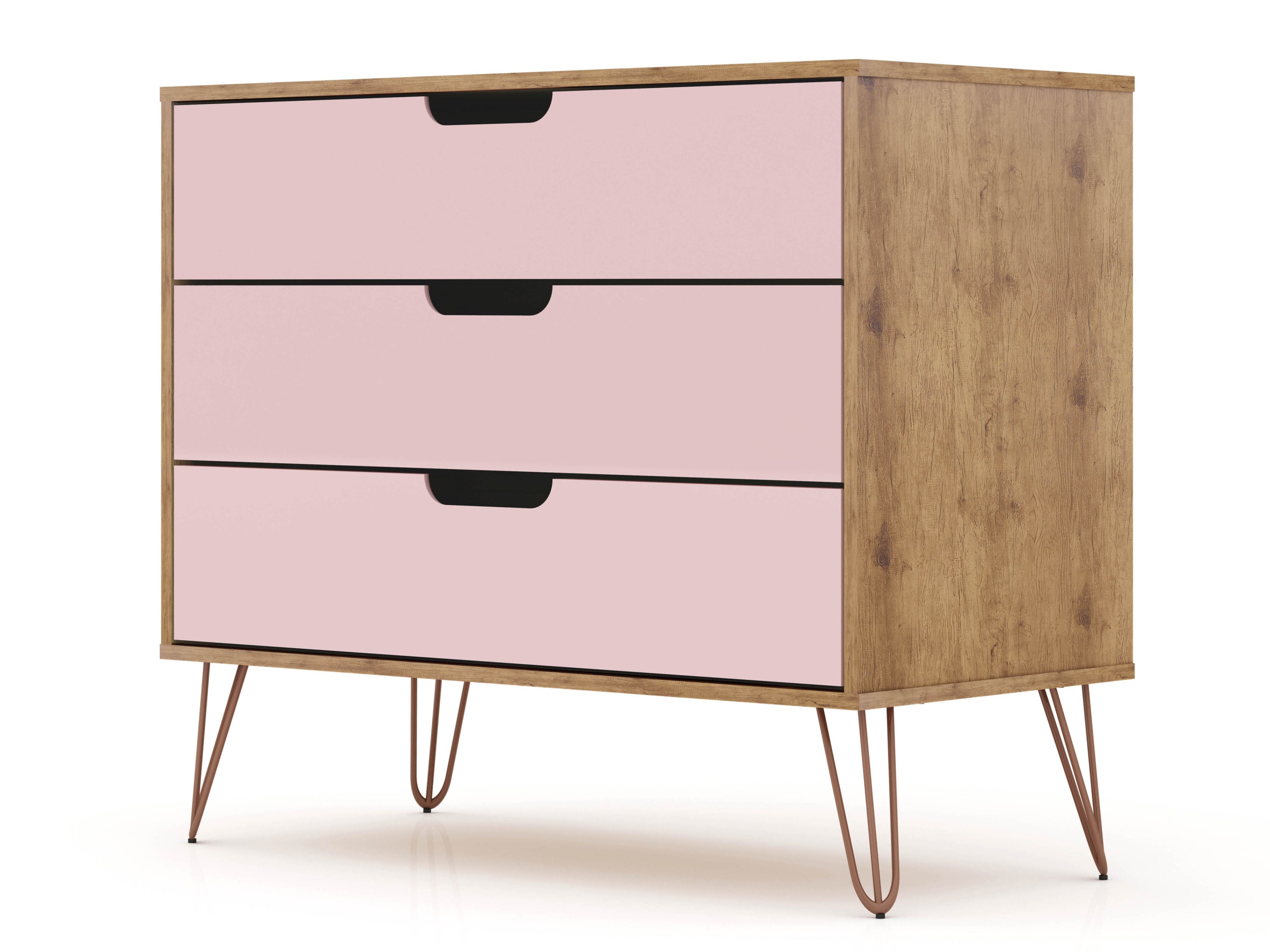 Rockefeller Rose Pink Dresser | Modern Nature Wood & Pink Bedroom Chest | MidinMod