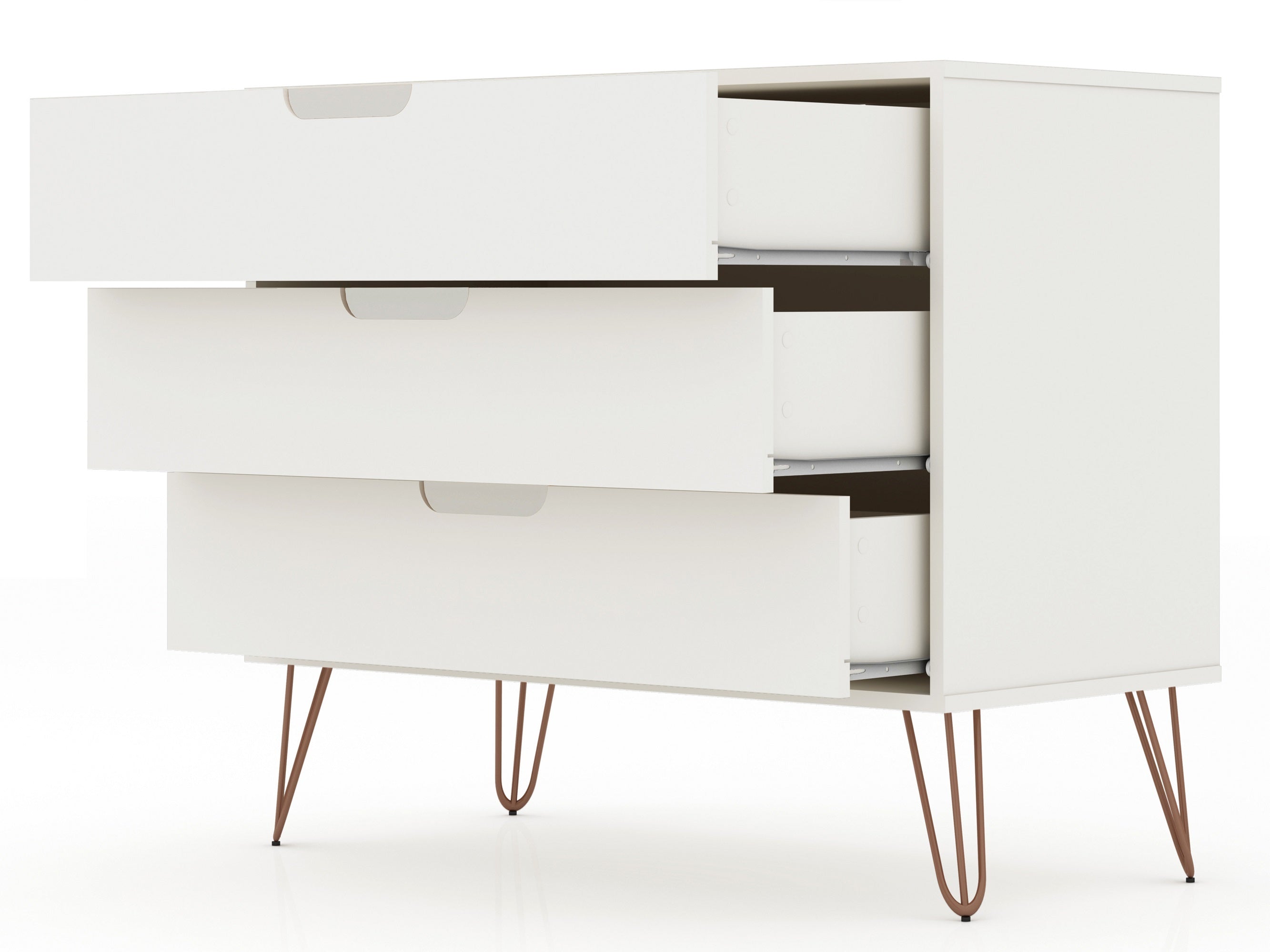 Rockefeller White Dresser | Modern Bedroom Chest & Minimalist Storage Solution | MidinMod