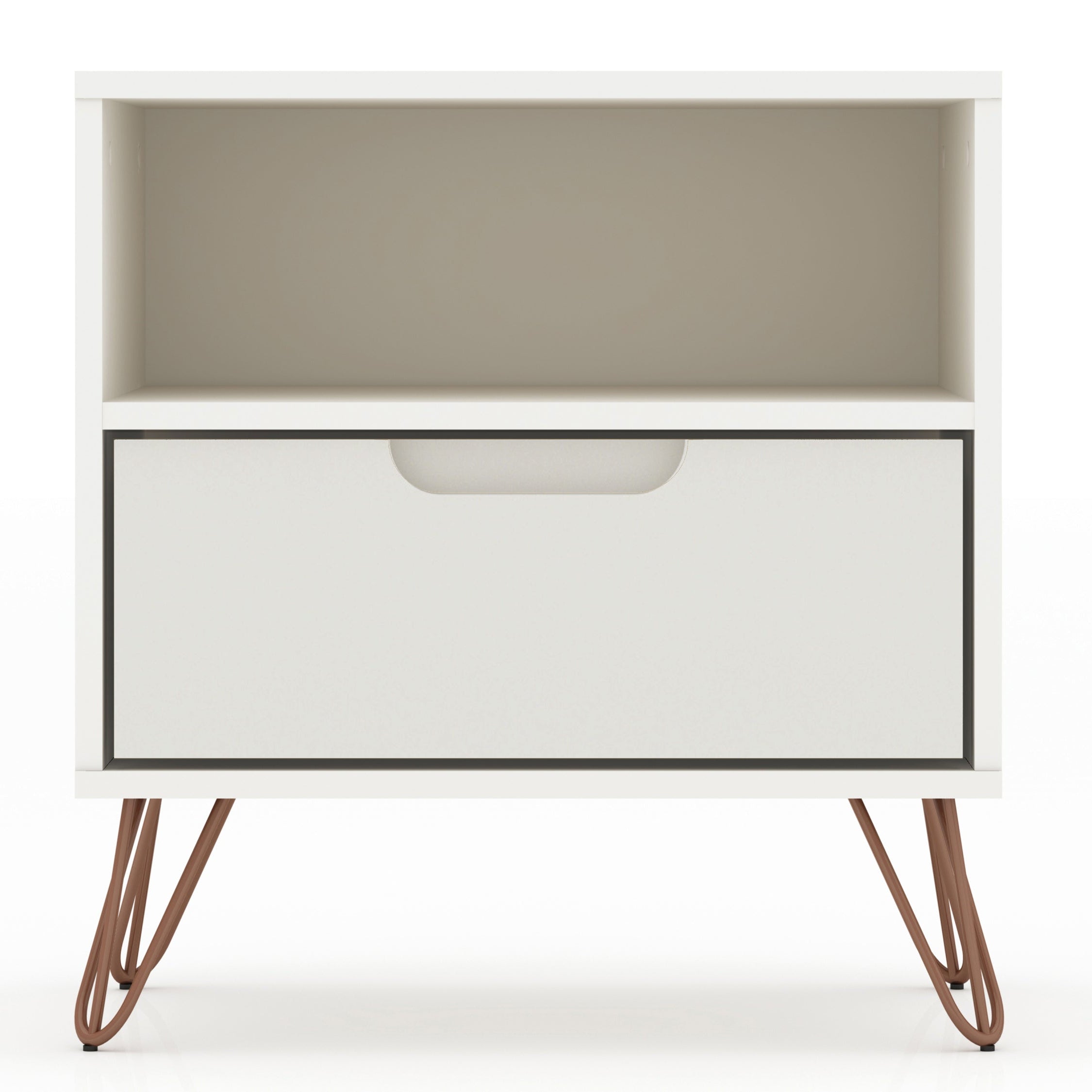Rockefeller Nightstand 1.0 in White